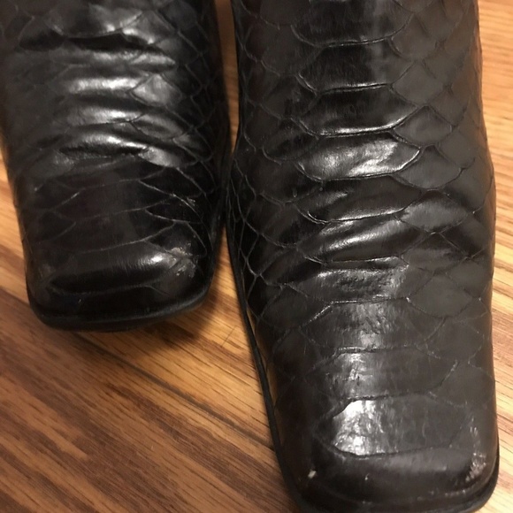Vintage Snakeskin Brown Over The Knee Boots main image 0